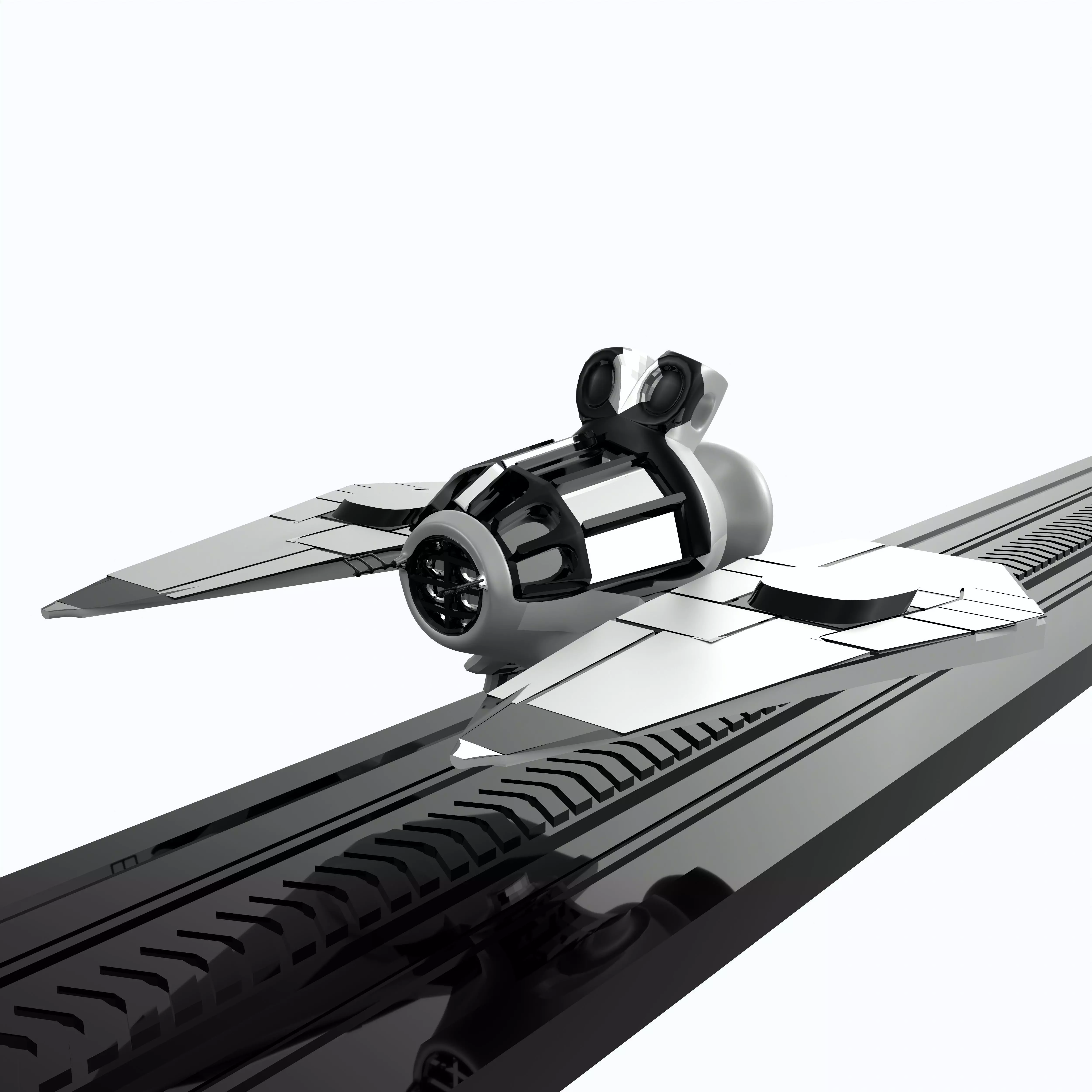 Space Ship Ultra Game Ready Low-poly 3D model_0