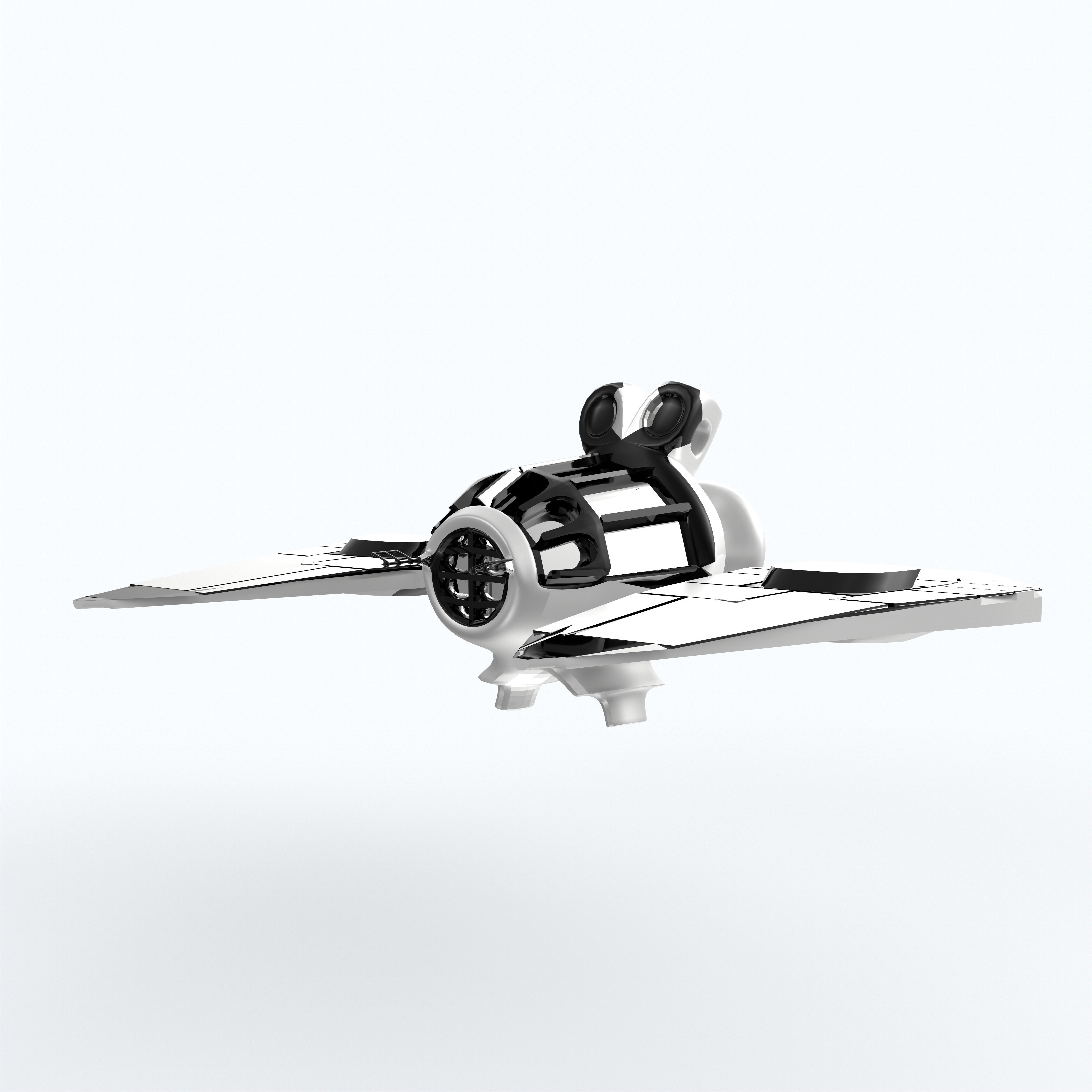 Space Ship Ultra Game Ready Low-poly 3D model_8