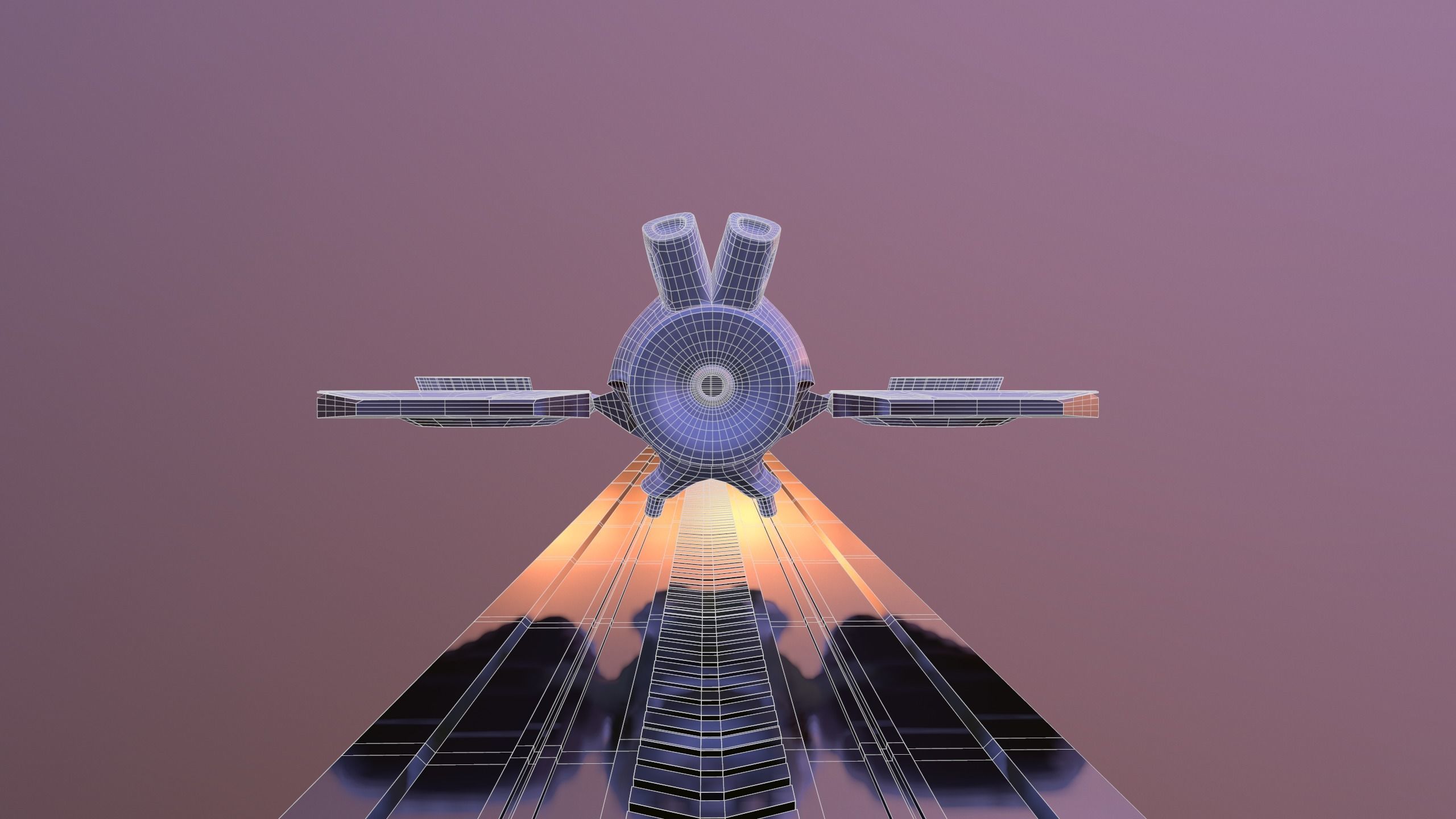 Space Ship Ultra Game Ready Low-poly 3D model_14