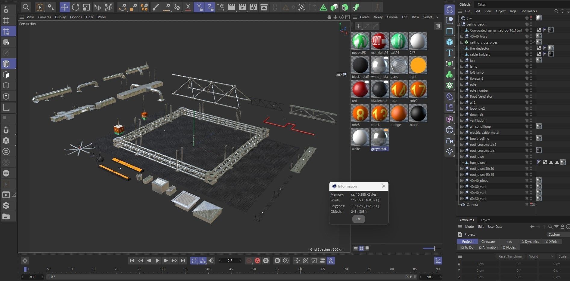 industrial Ceiling Pack 3D model_61