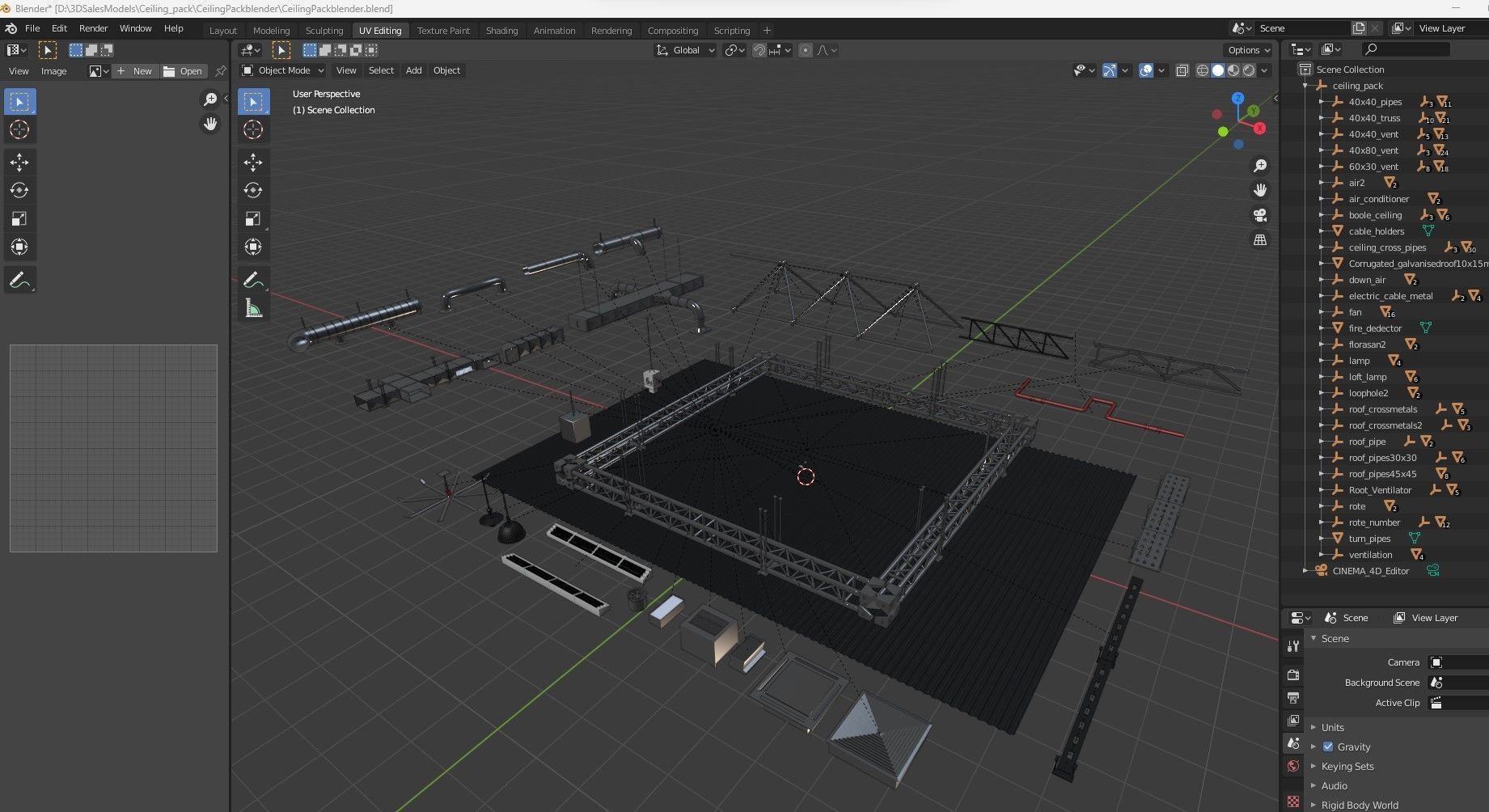 industrial Ceiling Pack 3D model_62