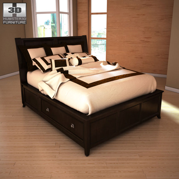 Model Ashley Martini Suite Queen Panel Headboard Bed Vr Ar Ashley Martini Suite Queen Panel Headboard Bed Model Low Poly Max Obj S Fbx