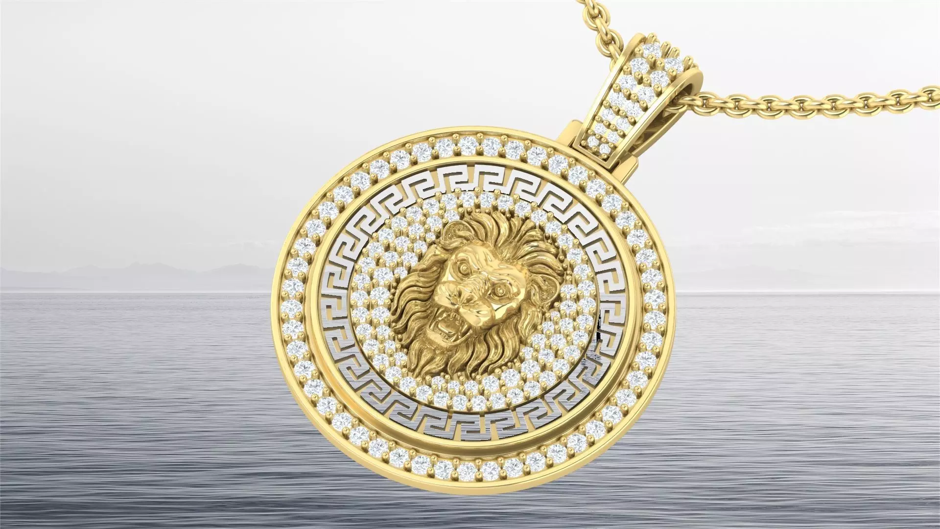 TRP 1002 LION PENDENT 3D print model