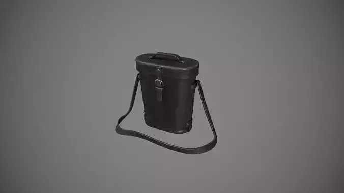 Black Leather Binocular Bag