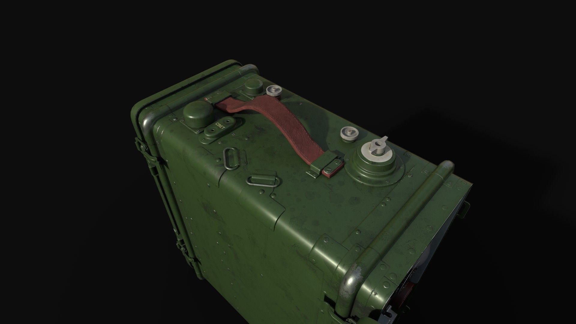 R-109d Soviet military VHF transceiver  Free low-poly 3D model_4