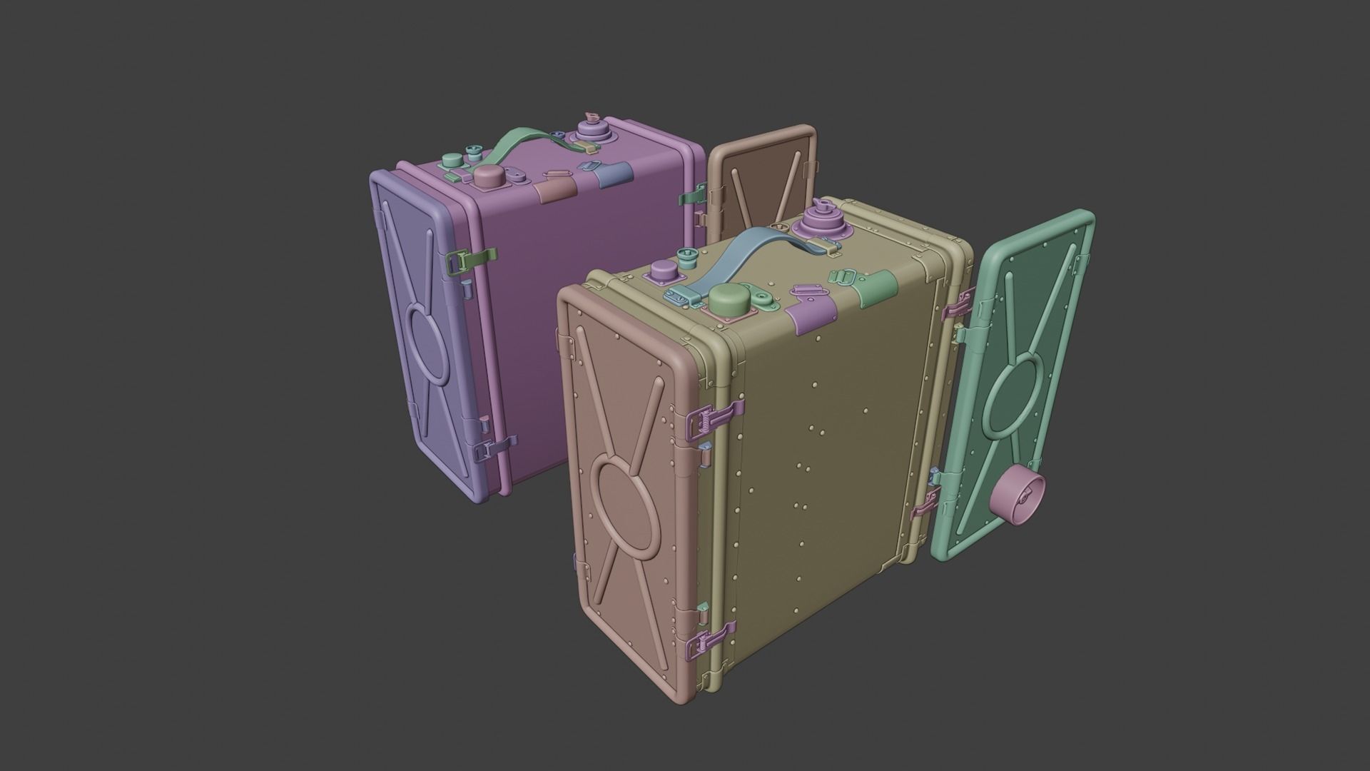 R-109d Soviet military VHF transceiver  Free low-poly 3D model_6