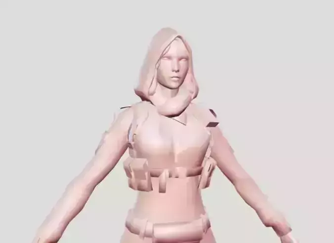 warrior girl model