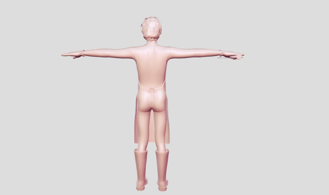 Man boots sickle 3D model_5