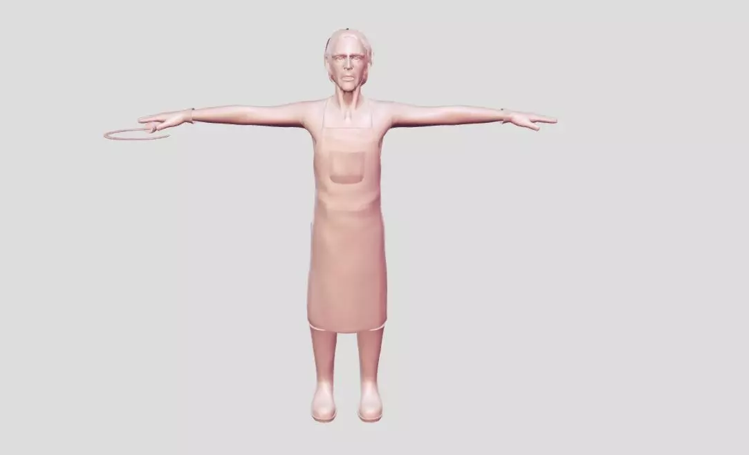 Man boots sickle 3D model_0