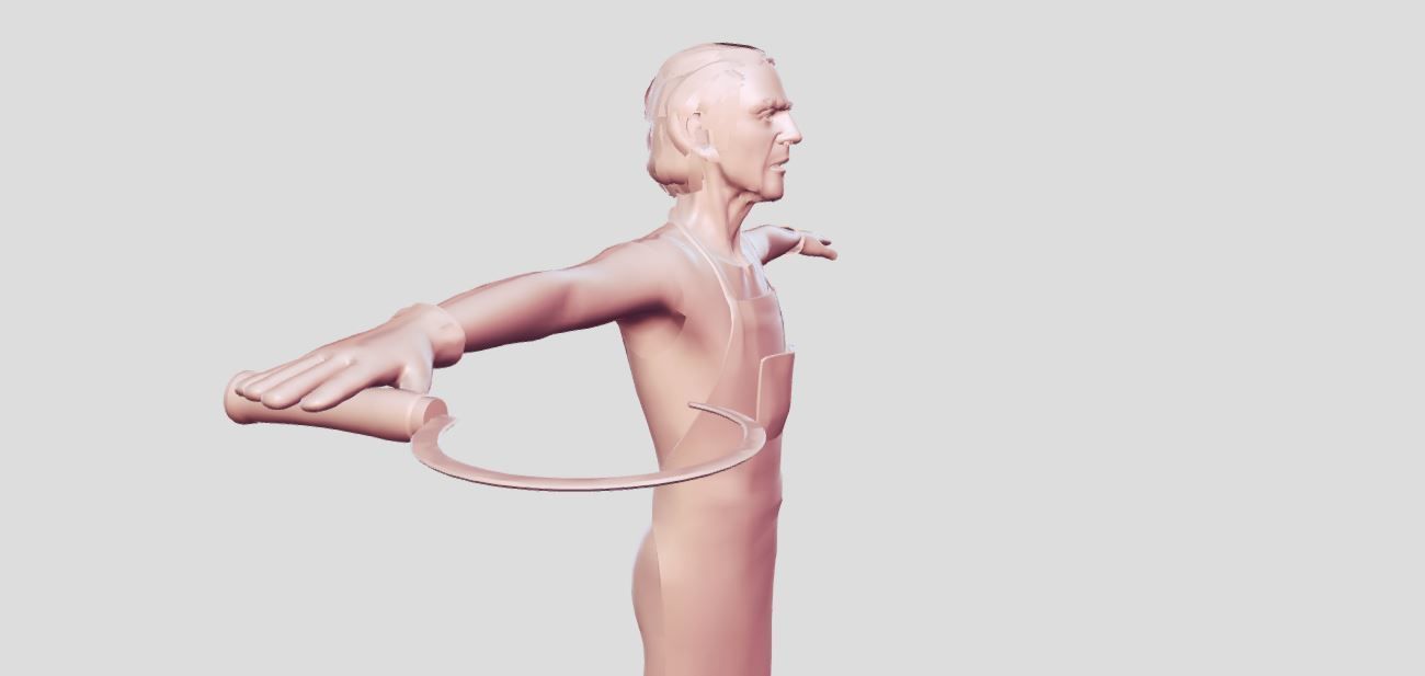 Man boots sickle 3D model_2