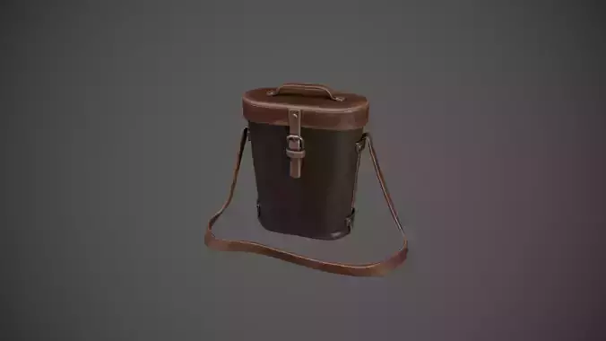 Dark Brown Leather Binocular Bag