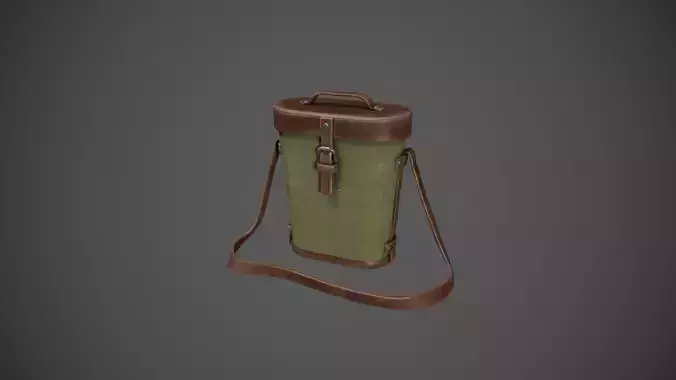 Leather and Khaki Binocular Bag