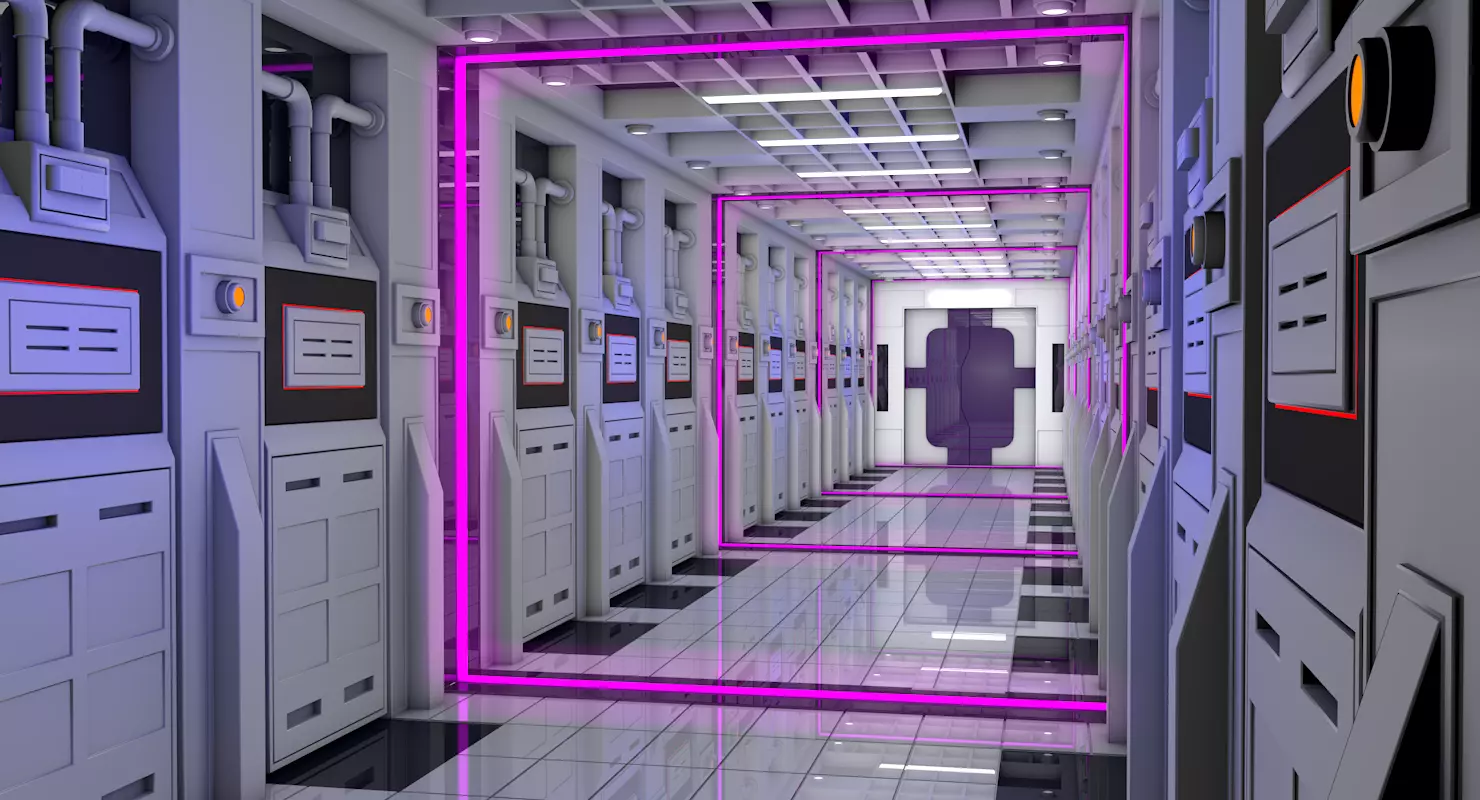 Sci Fi Interior 3D model_0