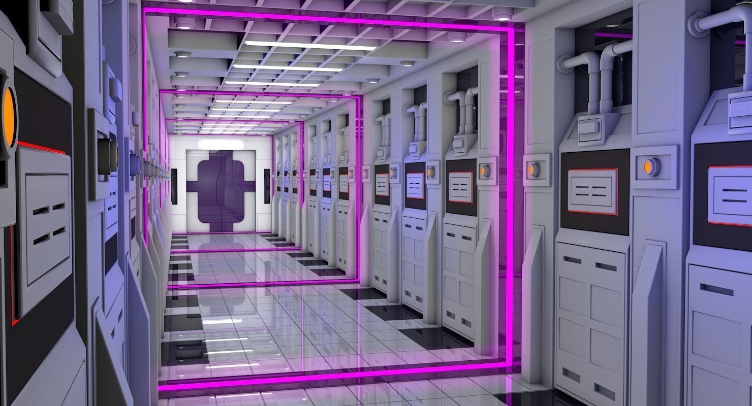 Sci Fi Interior 3D model_1