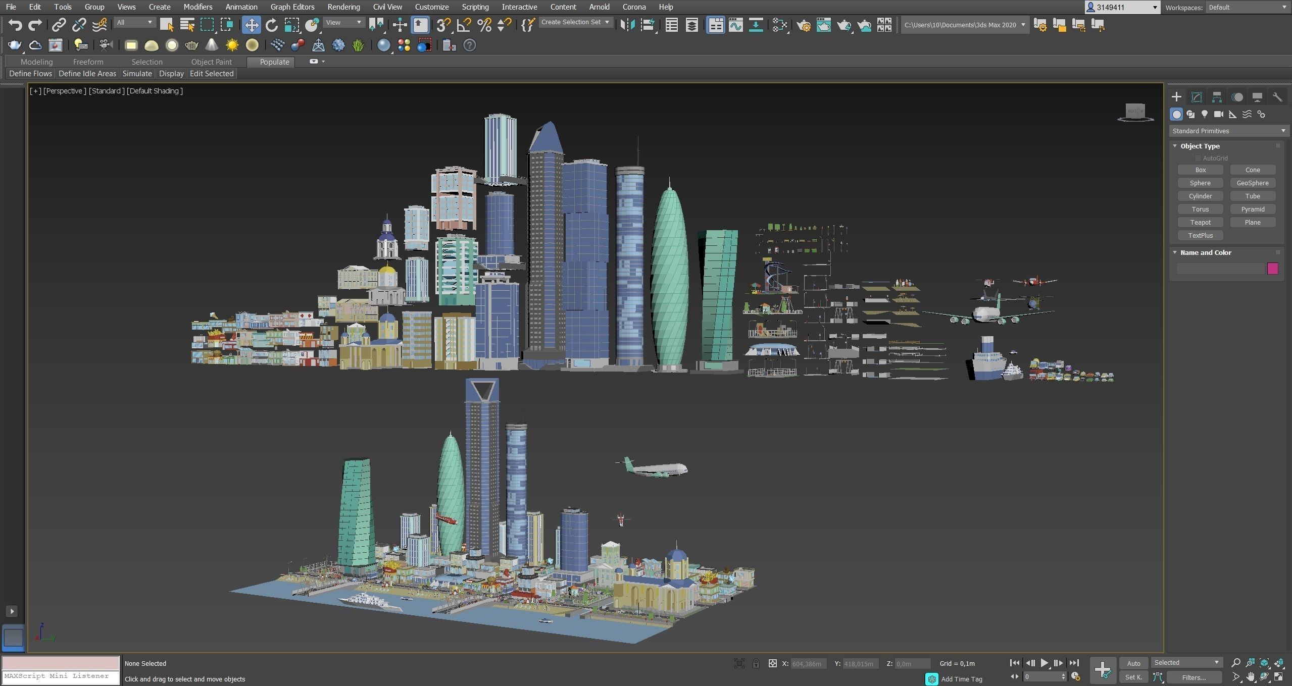 City low Poly 5 Tile pack  Low-poly 3D model_27
