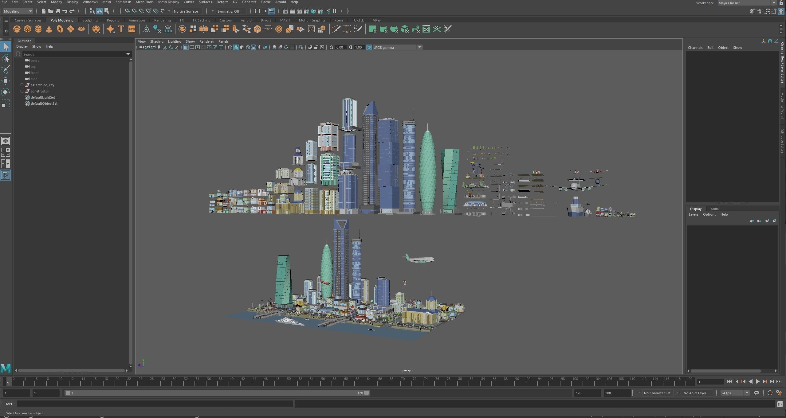 City low Poly 5 Tile pack  Low-poly 3D model_26
