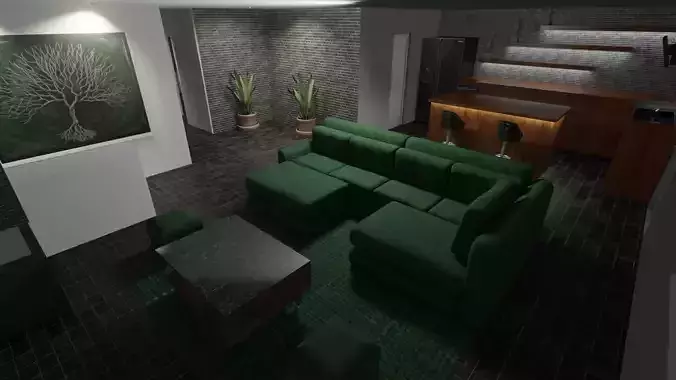 House living room with furniture