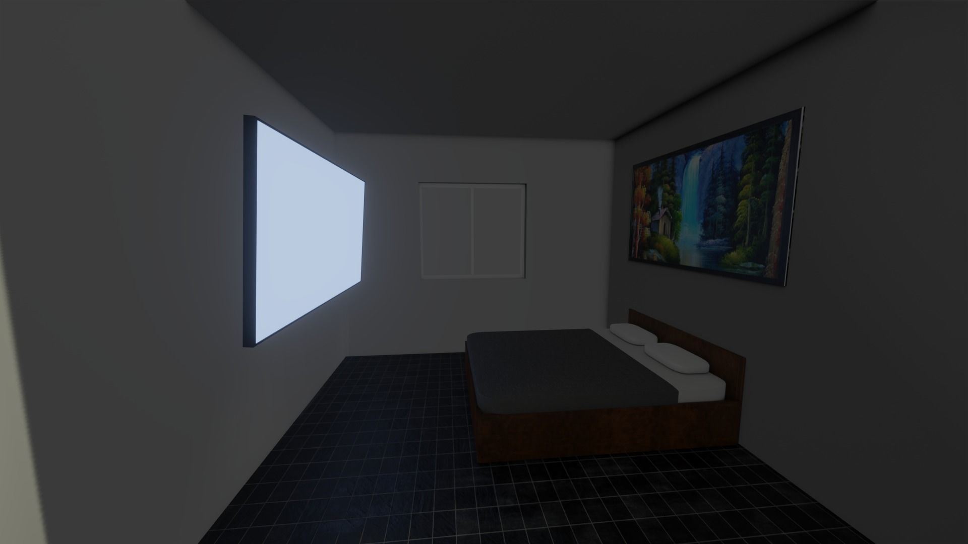 House living room with furniture 3D model_5