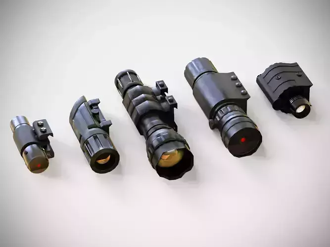 Rail Attachments Pack - Laser Sights - Flash Lights - Weapon