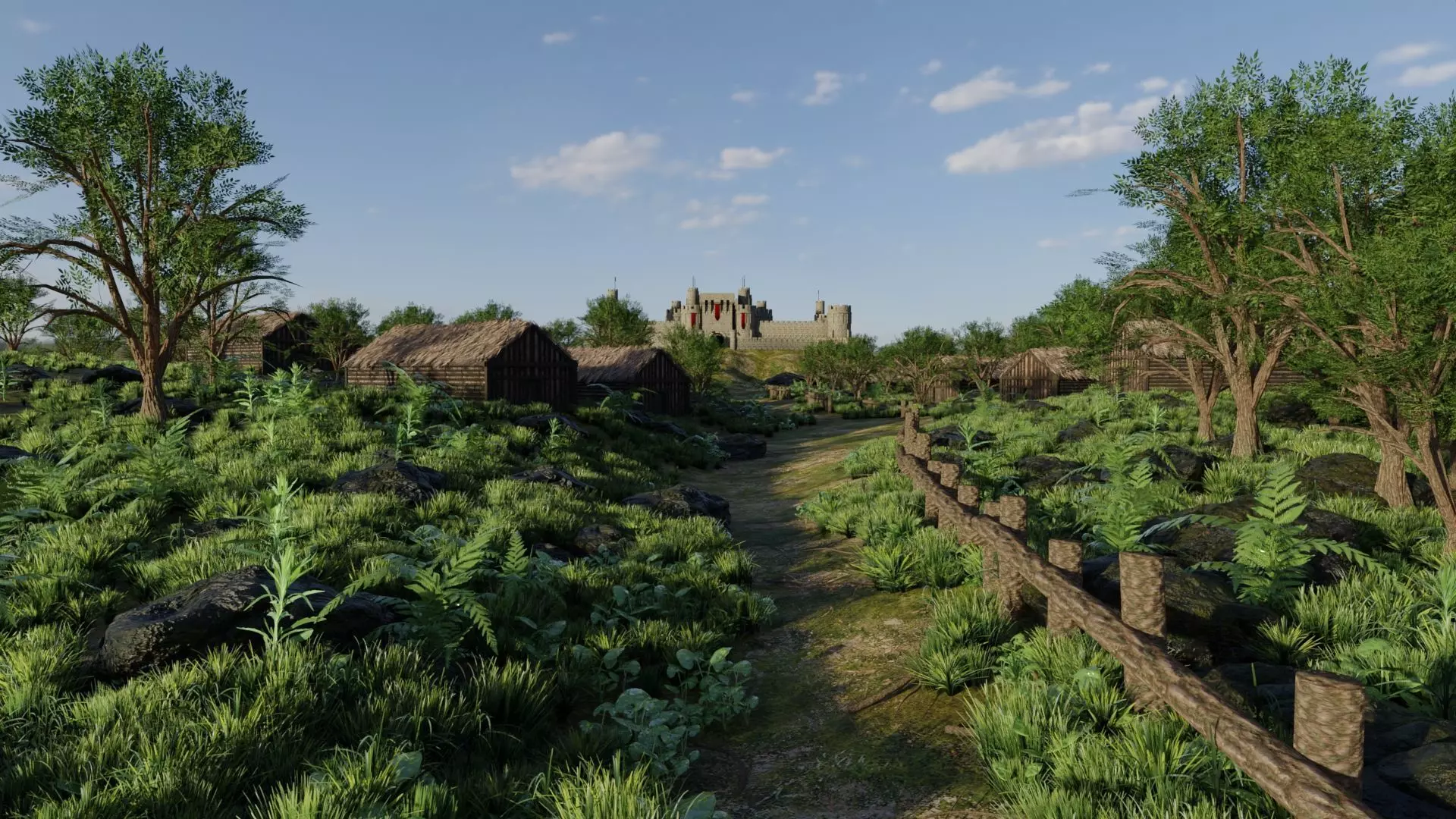 Path to Castle Scene v2 3D model