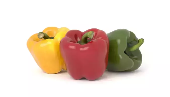 Bell Pepper Photoscan Low-poly 3D model