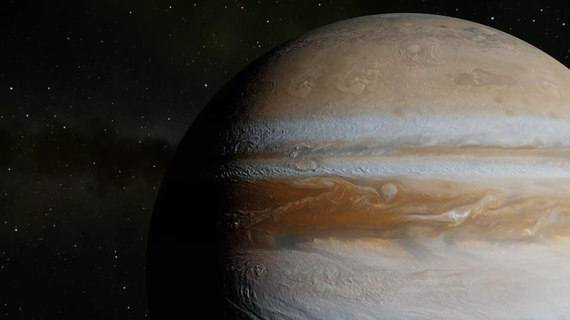 Photorealistic Jupiter 8k textures Low-poly 3D model_0