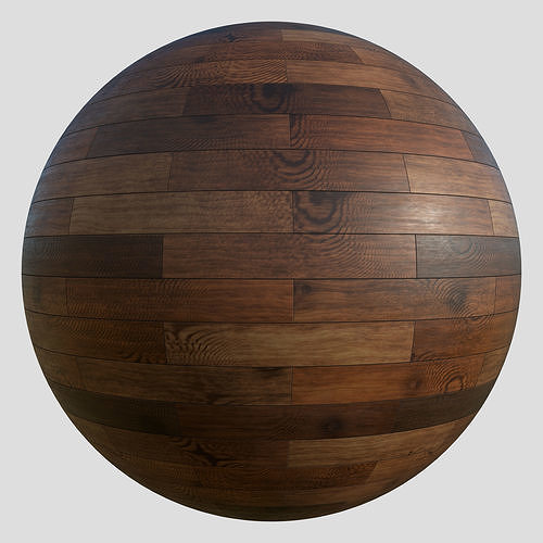 Wood floor planks PBR material 4K Free Free 3D model