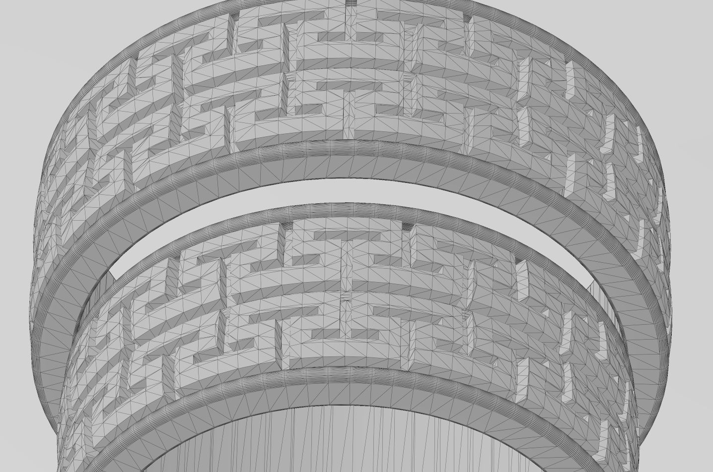 Double row Meandre Greek key pattern ring 3D print model_15