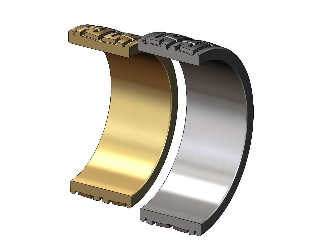 Double row Meandre Greek key pattern ring 3D print model_10