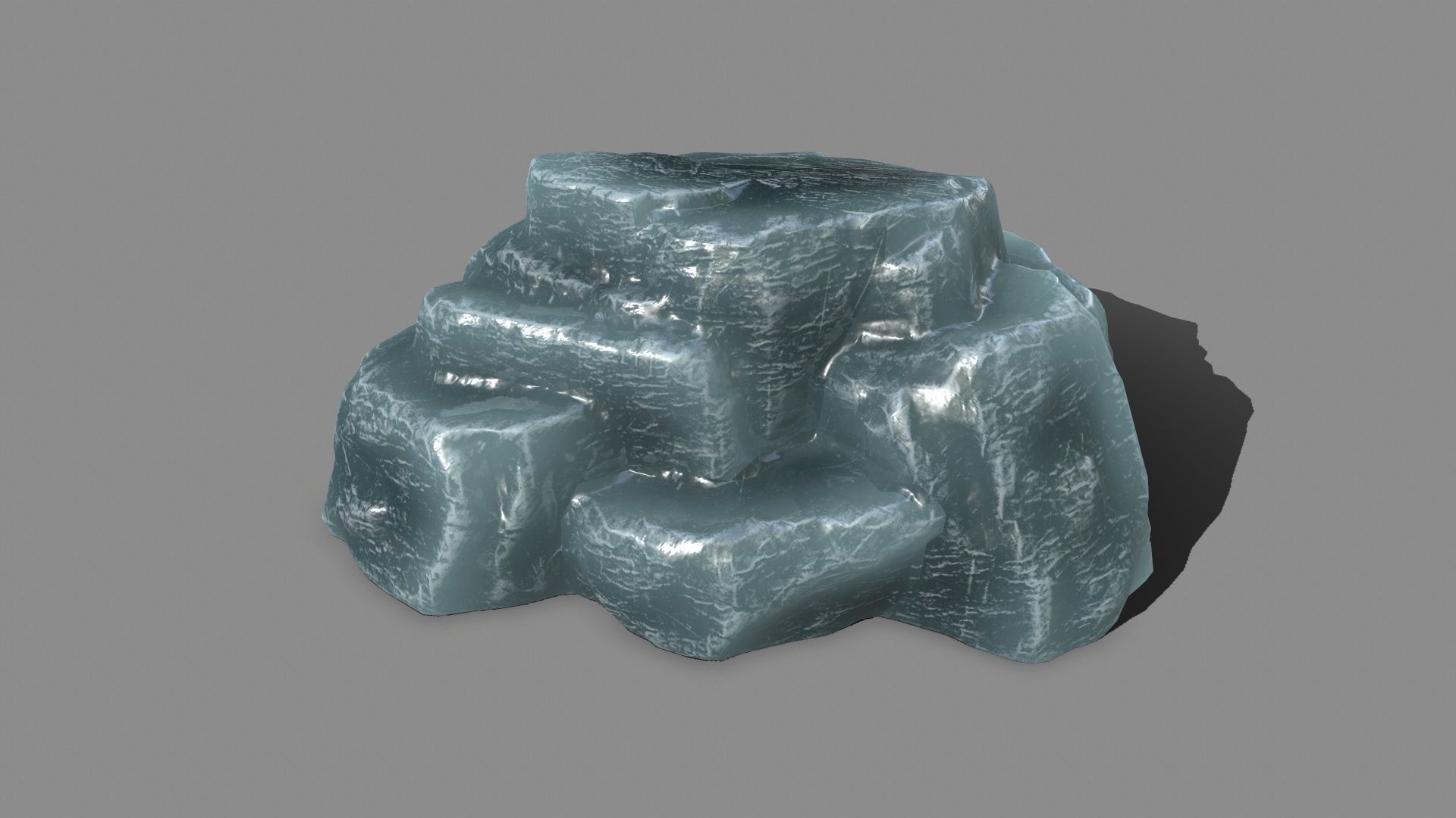 Rock Set piece of Low-poly 3D model_9