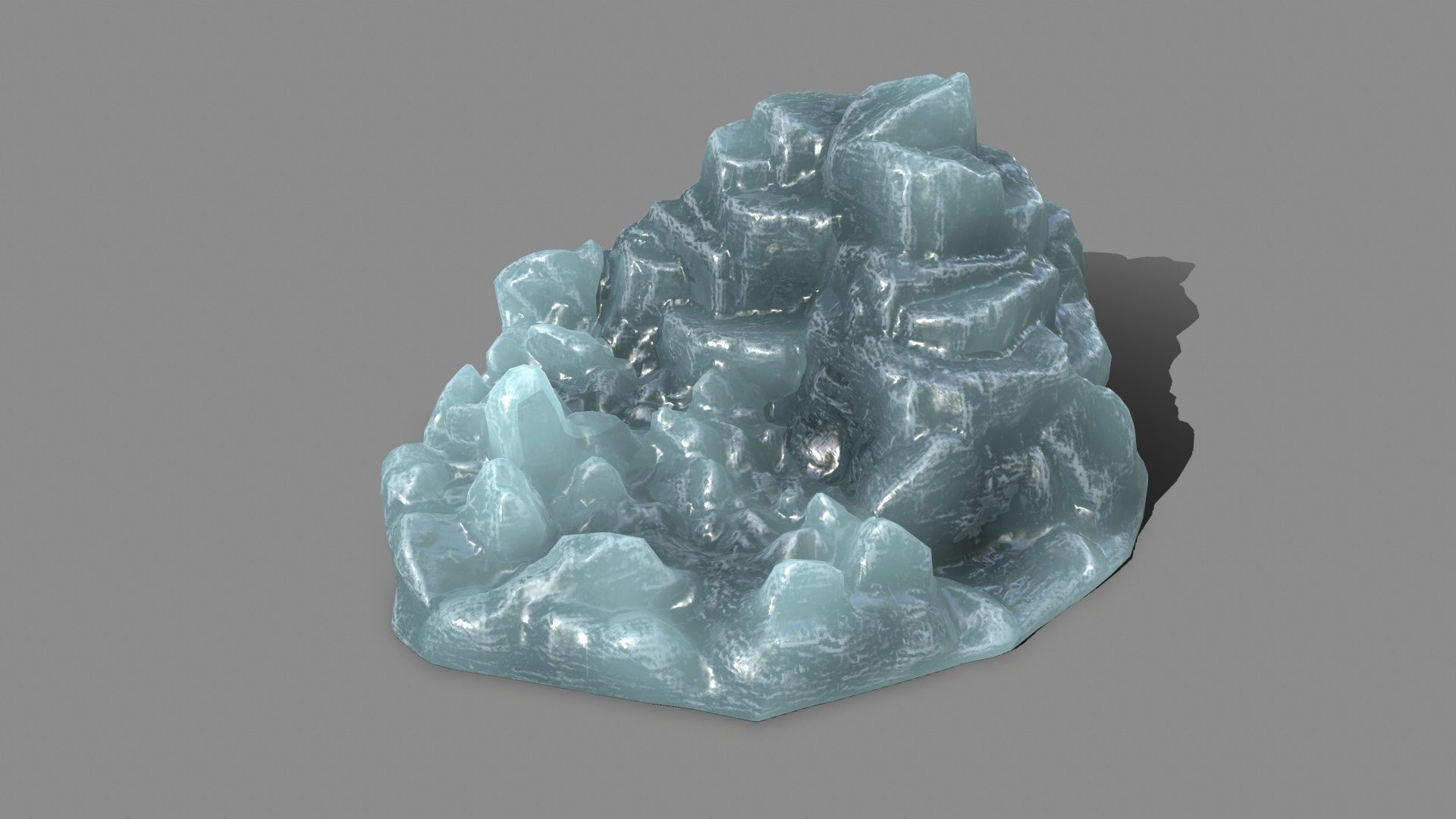 Rock Set piece of Low-poly 3D model_11