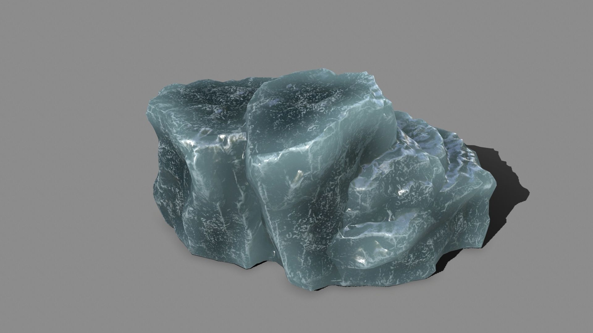 Rock Set piece of Low-poly 3D model_5