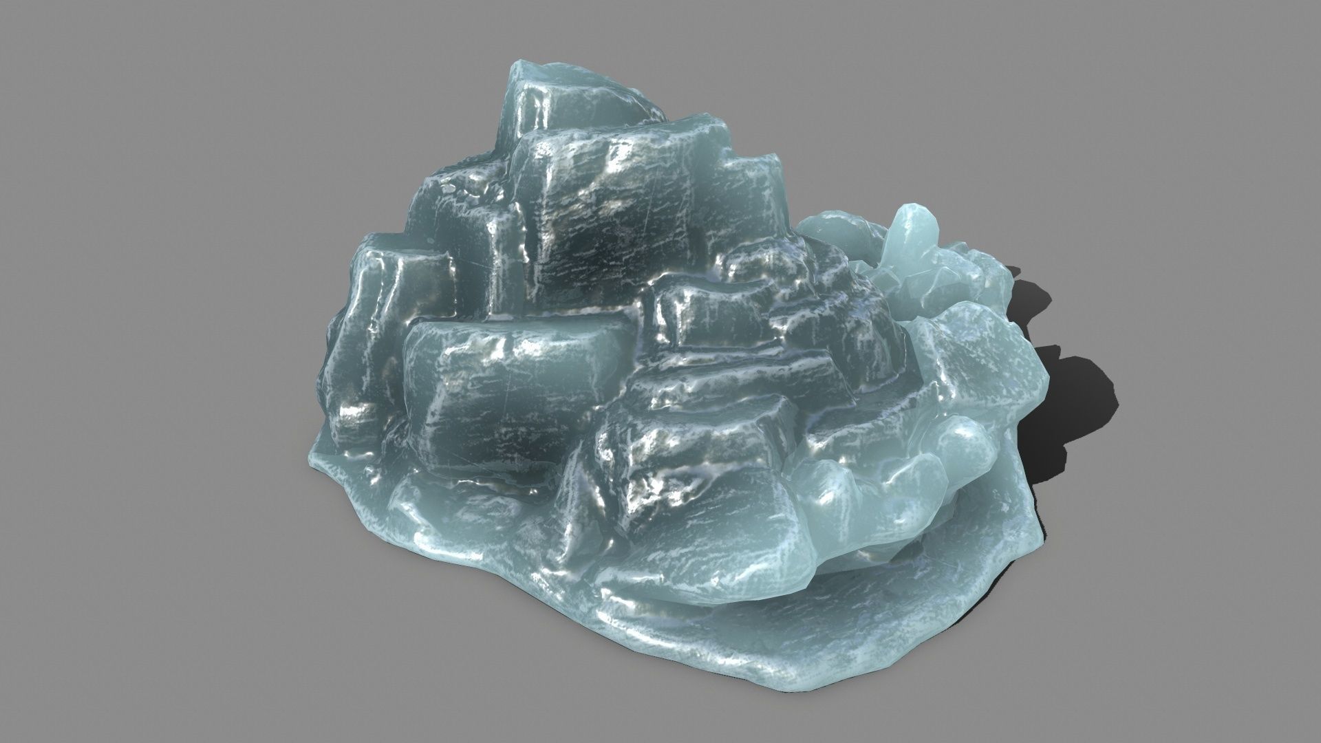 Rock Set piece of Low-poly 3D model_13