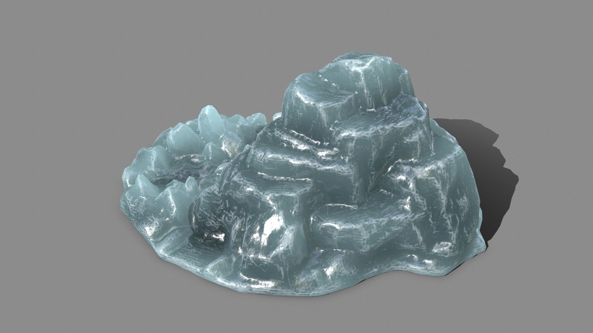 Rock Set piece of Low-poly 3D model_10