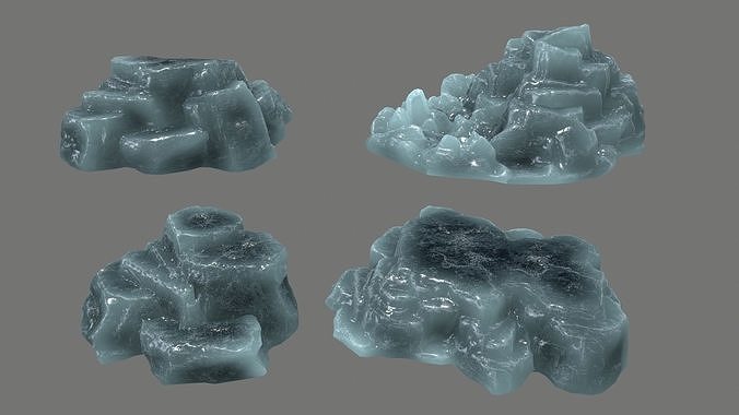 Rock Set piece of Low-poly 3D model