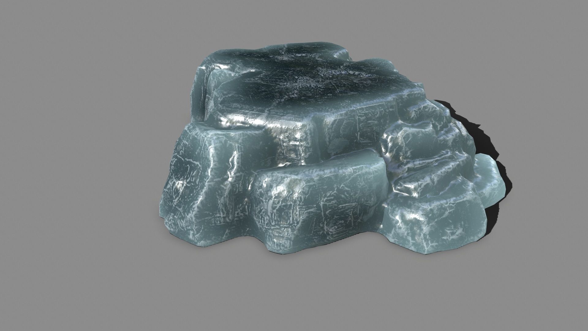 Rock Set piece of Low-poly 3D model_15