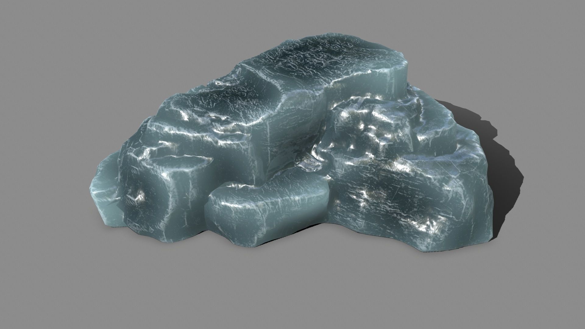 Rock Set piece of Low-poly 3D model_7