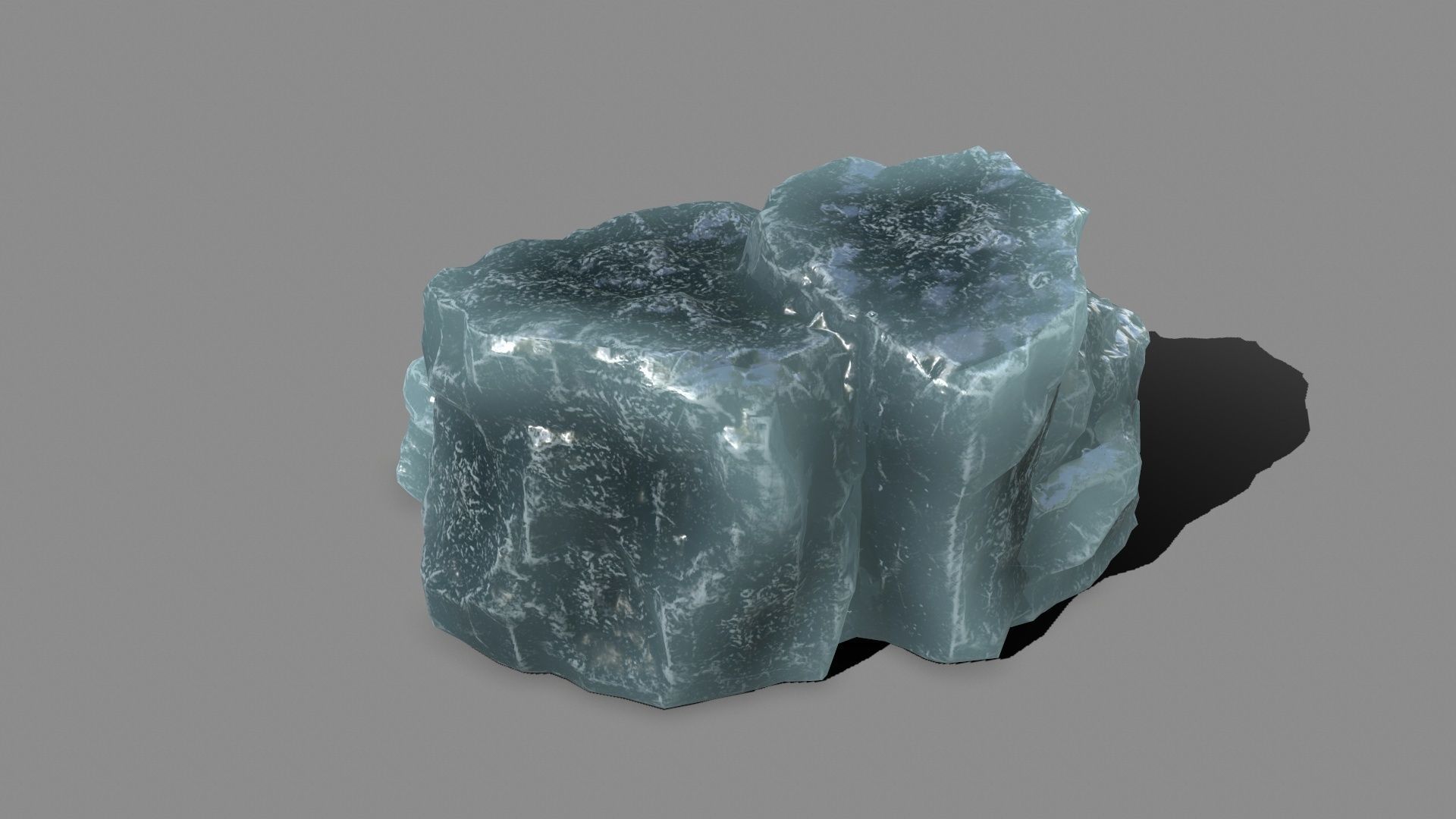 Rock Set piece of Low-poly 3D model_4