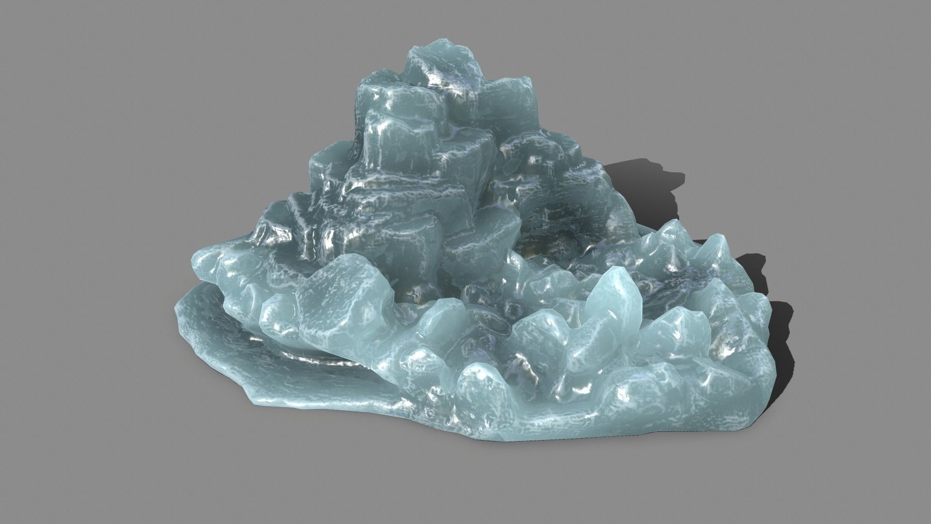 Rock Set piece of Low-poly 3D model_12