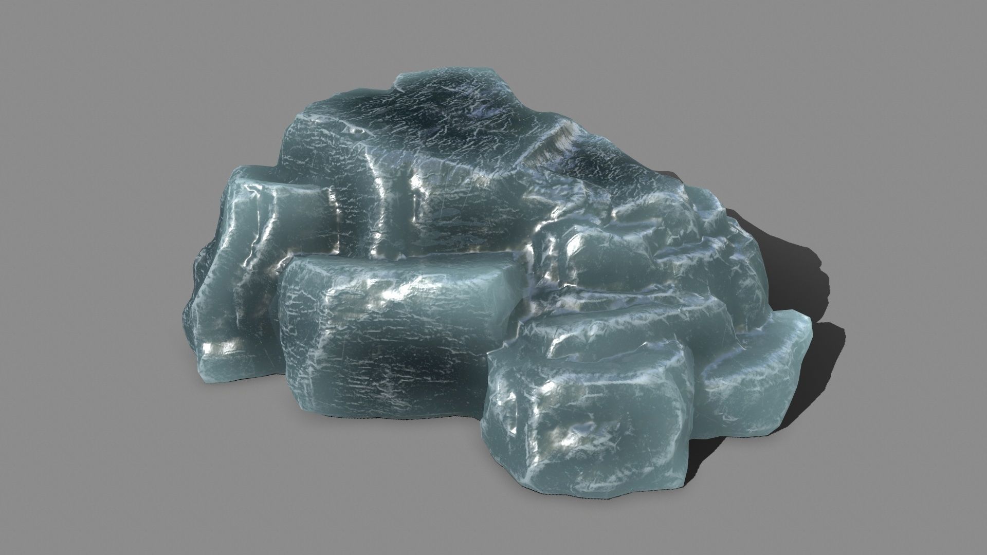Rock Set piece of Low-poly 3D model_8