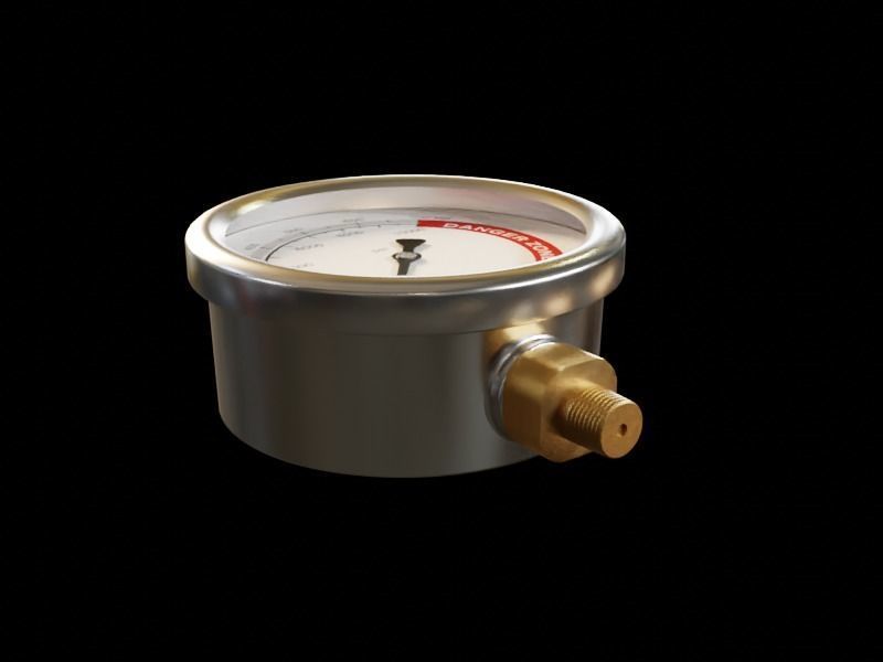10000 PSI Pressure Gauge 3D model_4