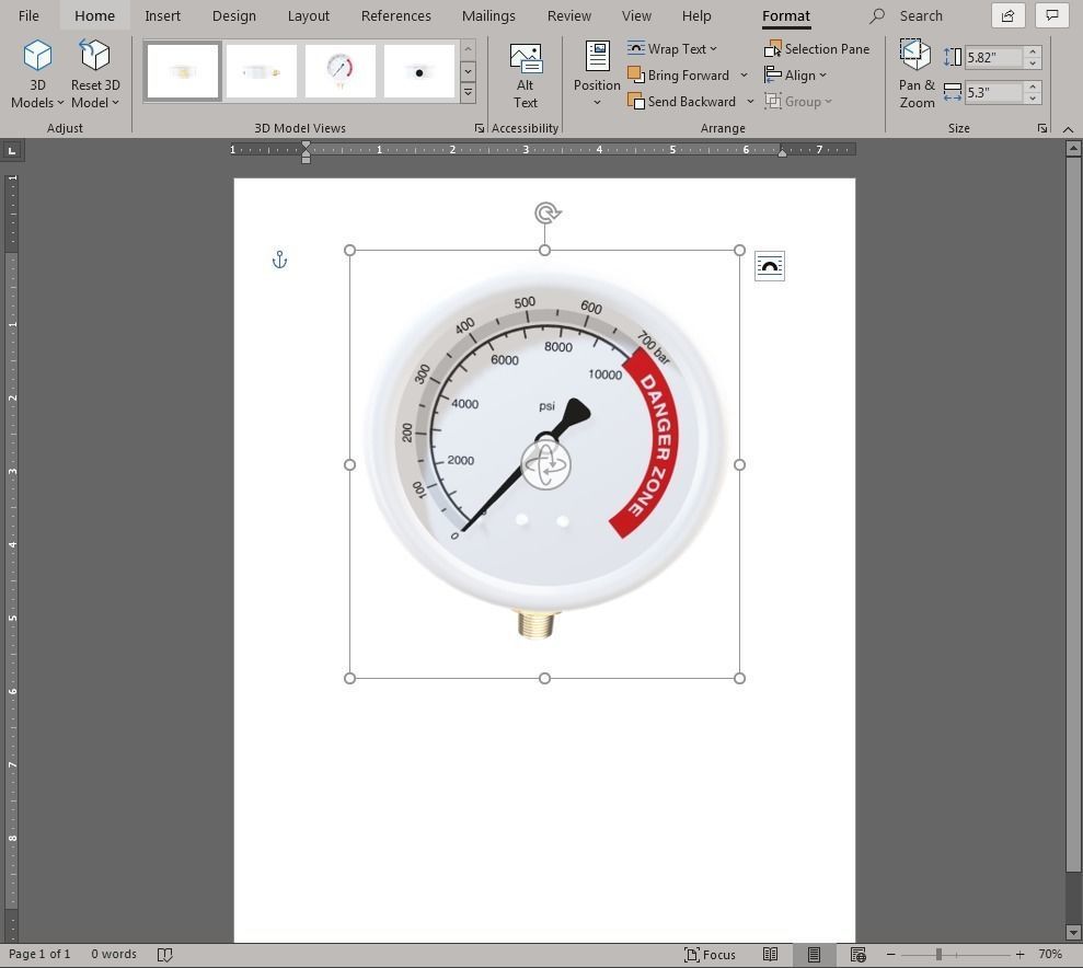 10000 PSI Pressure Gauge 3D model_7