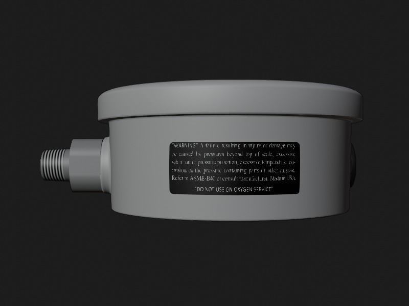 10000 PSI Pressure Gauge 3D model_12
