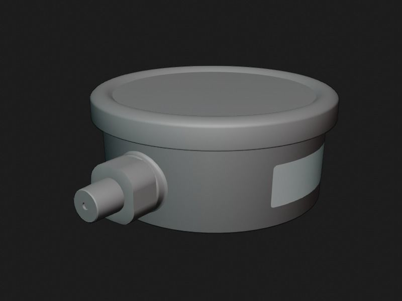 10000 PSI Pressure Gauge 3D model_13