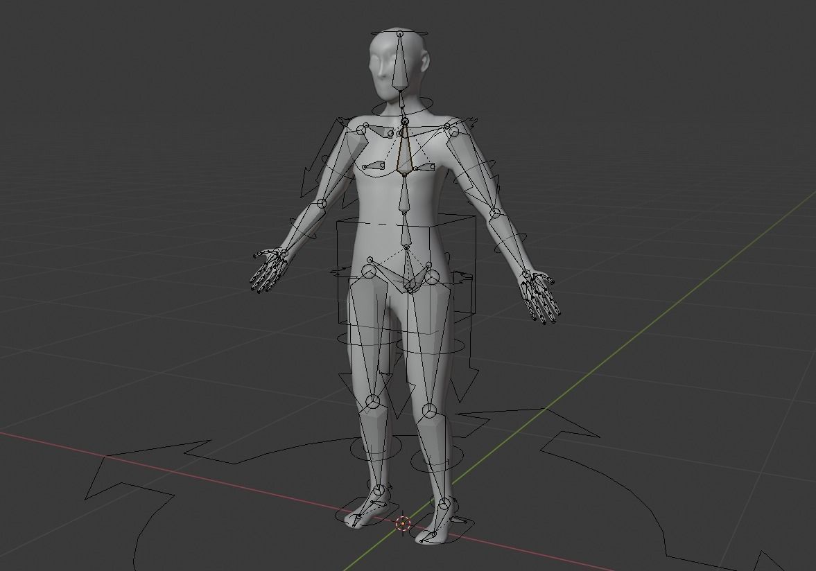 Generic Human Character Basemesh Low-poly 3D model_8