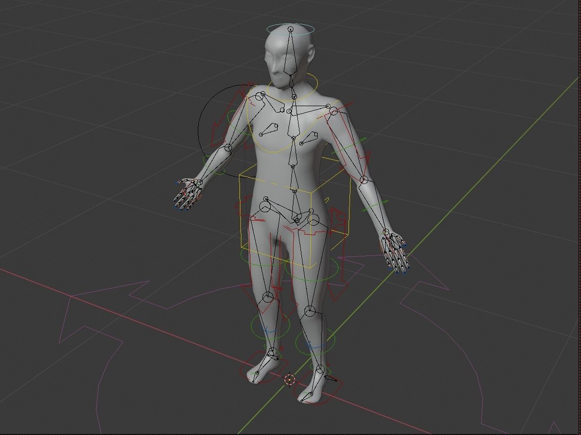 Generic Human Character Basemesh Low-poly 3D model_7