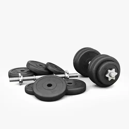 Dumbbell set of dumbbells 3D model