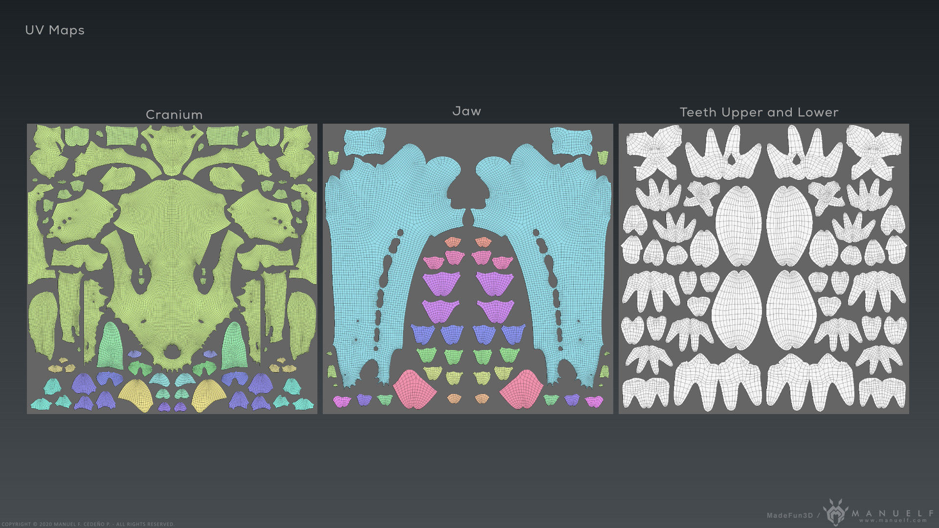 3D Wolf Skull - Highpoly sculpture 3D model_20