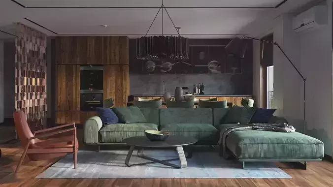 G-House modern living room interior design