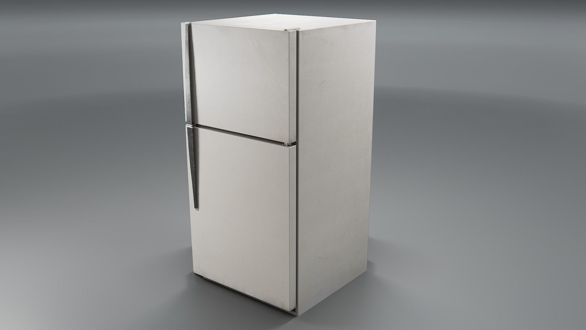 Old Fridge of the 90s Low-poly 3D model_3